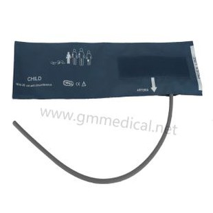 チャイルドシングルチューブNIBP血圧カフ18-26センチメートルブルー