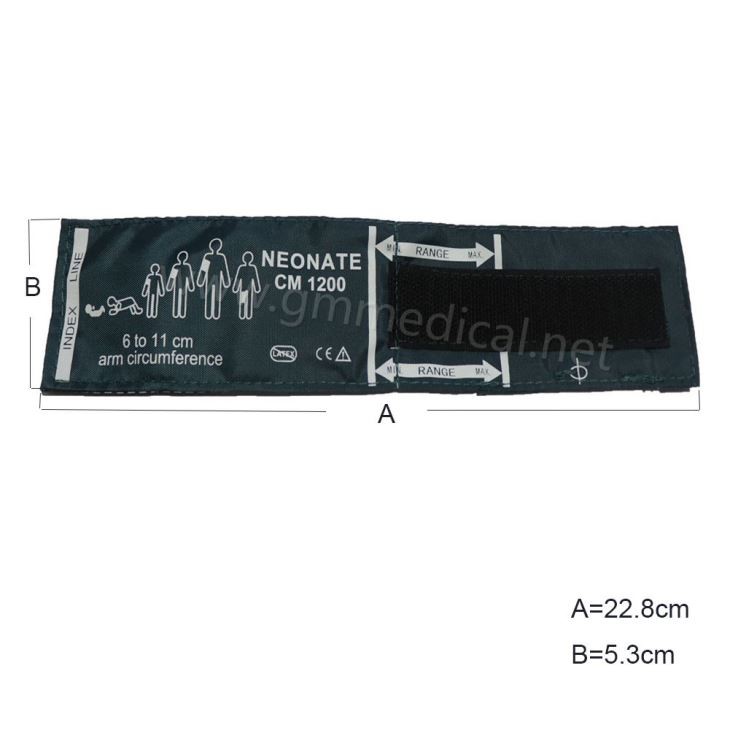 Neonate Single Tube NIBP Cuff , 6-11cm Arm Circumference