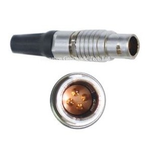 4ピン0Bメタル航空電気コネクタ、小型ケーブルオスメスコネクタ、円形金属プッシュプルプラグソケット
