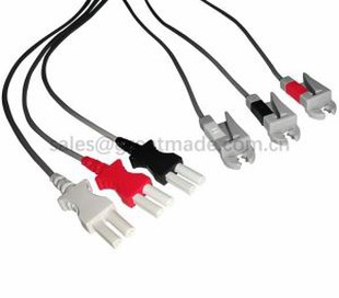 互換性のあるSpacelab Ultraview 90369 Tru-Linkリード線セット、3リード、AHA、グラバー