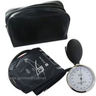 小児用手動血圧カフ、圧力計と膨張バルブ付きシングルチューブカフダークブルー。