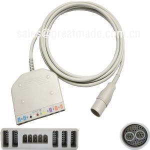 Lohmeier 98.060.120/A マルチパラ メーター トランク ケーブルで使用 (IBP * 2、温度 * 2、5 心電図、Spo2)